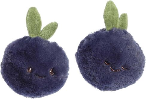 Ebba™ Adorable Precious Produce™ مجموعة خشخيشة وخشخشة التوت الأزرق للأطفال المحشوة - تصميم مشرق وملون - متعة تفاعلية - أزرق 4 بوصات in Saudi Arabia