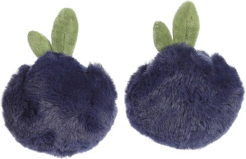 Ebba™ Adorable Precious Produce™ مجموعة خشخيشة وخشخشة التوت الأزرق للأطفال المحشوة - تصميم مشرق وملون - متعة تفاعلية - أزرق 4 بوصات in Saudi Arabia