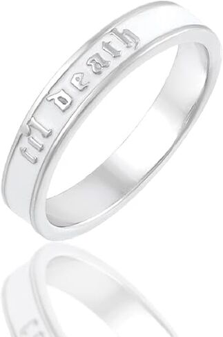 4mm Til Death Ring, 925 Sterling Silver Ring, Til Death Band Ring, Personalized Ring, Women Ring, Promise Ring, Propose Ring, Gift For Her in Saudi Arabia