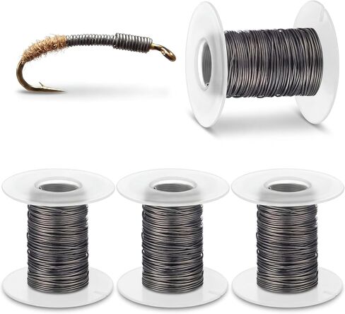 Soulchen 4 Rolls Fly Fishing Lead Wire Set 0.02"/0.03"/0.035''/0.04" Fly Tying Wire Standard Lead Material Suitable for Stream Trout Fishing Saltwater Coastal Angling in Saudi Arabia