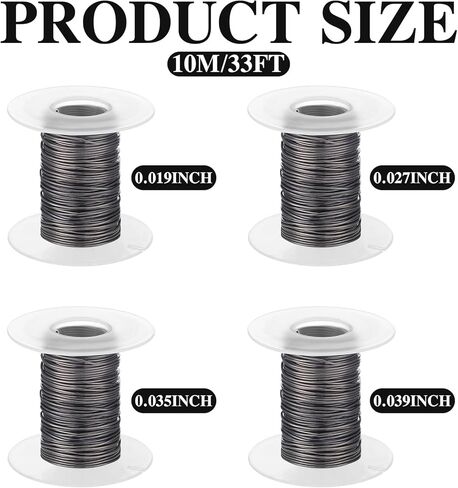 Soulchen 4 Rolls Fly Fishing Lead Wire Set 0.02"/0.03"/0.035''/0.04" Fly Tying Wire Standard Lead Material Suitable for Stream Trout Fishing Saltwater Coastal Angling in Saudi Arabia
