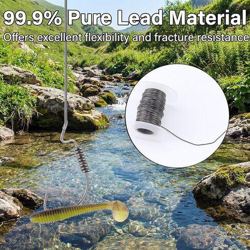 Soulchen 4 Rolls Fly Fishing Lead Wire Set 0.02"/0.03"/0.035''/0.04" Fly Tying Wire Standard Lead Material Suitable for Stream Trout Fishing Saltwater Coastal Angling in Saudi Arabia
