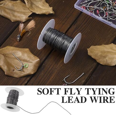 Soulchen 4 Rolls Fly Fishing Lead Wire Set 0.02"/0.03"/0.035''/0.04" Fly Tying Wire Standard Lead Material Suitable for Stream Trout Fishing Saltwater Coastal Angling in Saudi Arabia