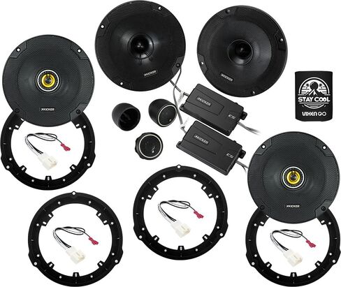 KICKER Speakers 6.75 inch for Ford Fiesta 2011-2019 Upgrade Kit - 2 Pairs of CS Series with Adapters and Harness, Car Audio Front & Rear Door Speaker CSS674, 46CSS674 & CSC674, 46CSC674 in Saudi Arabia