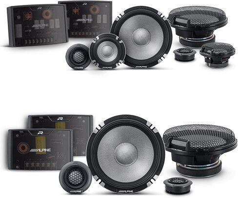 مجموعة سماعات Alpine 6.5 بوصة R2 Pro عالية الدقة - زوج من مكبرات الصوت المكونة من R2-S6533 وزوج من مكبرات الصوت R2-S652 6.5 بوصة ثنائية الاتجاه in Saudi Arabia