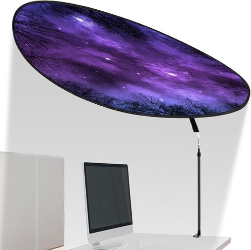 Juexica 51'' Adjustable Office Cubicle and Desk Shade,Large Portable Cubicle Light Shade with Clamp Foldable Rotatable Canopy Blocks Light or Disturbance for Working Accessories (Forest) in Saudi Arabia
