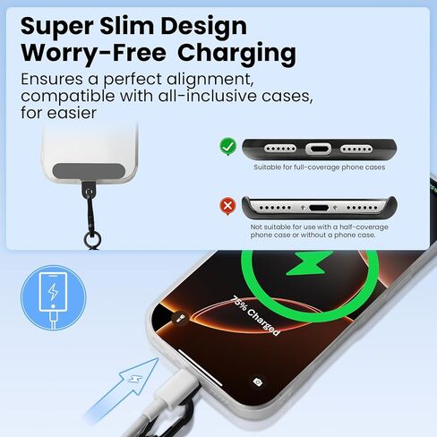 1 Phone Lanyard with 2 Phone Patches for iPhone, Adjustable Anti Theft Phone Strap for All Phones, Also for Small Hangables, Suitable for Men and Women, Skin-Friendly, Ideal for Home and Travel in Saudi Arabia