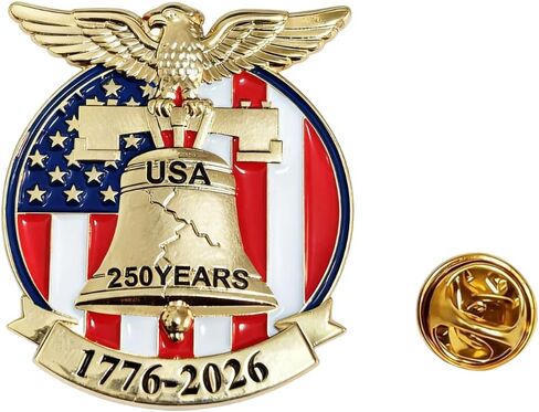 250th الذكرى الولايات المتحدة الأمريكية التلبيب دبابيس دبابيس 1776-2026 الاحتفال الوطني النسر شارة الأمريكية 4th من يوليو الملحقات in Kuwait