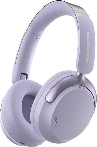 Monster Persona 3rd ANC Active Noise Canceling Headphones, Wireless Bluetooth 5.4 Over-Ear Headphones with 6 Mics, 70H Playtime and 3 EQ Modes, Deep Bass, Foldable Comfort Design for Travel, Purple in Saudi Arabia