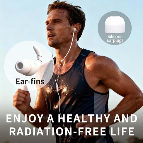 سماعات رأس أنبوبية USB-C | سماعات أذن سلكية مضادة للإشعاع خالية من EMF مع ميكروفون لحماية السمع | صوت عالي الدقة ومكالمات واضحة | التحكم في مستوى الصوت، محول USB C لأجهزة iPhone 15 وAndroid والكمبيوتر المحمول in Kuwait