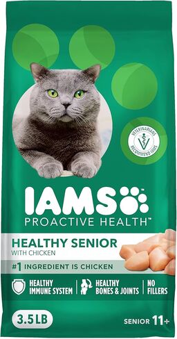 IAMS PTACTICTY HEALKENT HEALLE HEALLE SENIAR DRY CAT FOOD مع الدجاج ، 7 رطل. in Saudi Arabia