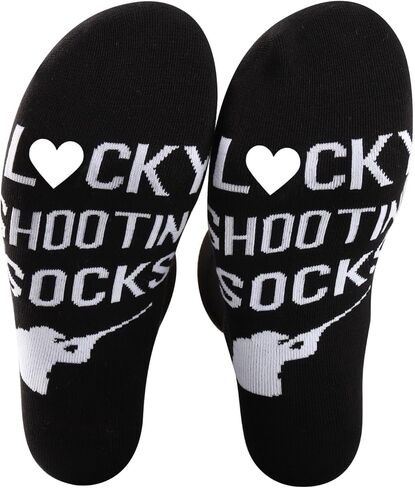 GJTIM 2 Pairs Clay Pigeon Shooter Gift Shooting Range Gift Skeet Shooting Present Lucky Shooting Men's Socks for Shooters in Saudi Arabia