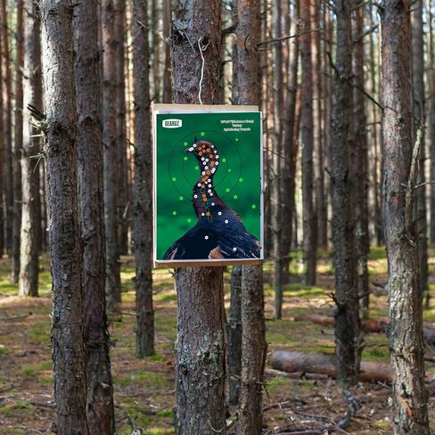 Turkey Targets for Shotgun Patterning, 15PCS 12"x17" Splatter Target Stickers for Turkey Shooting Practice, Pre-Game Realistic Animal Target Self-Adhesive Reactive Paper Stickers for Practice in Saudi Arabia