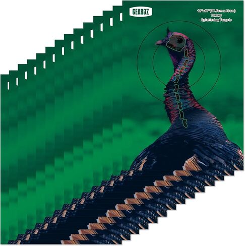 Turkey Targets for Shotgun Patterning, 15PCS 12"x17" Splatter Target Stickers for Turkey Shooting Practice, Pre-Game Realistic Animal Target Self-Adhesive Reactive Paper Stickers for Practice in Saudi Arabia