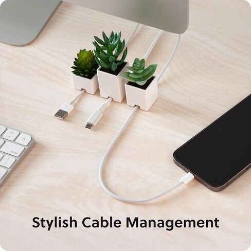 U Brands Adhesive Faux Succulent Cord Organizers, Set of 3, Kitchen Gadgets Cable Management, Office Desk Accessories, Office Supplies, Assorted Colors in Kuwait