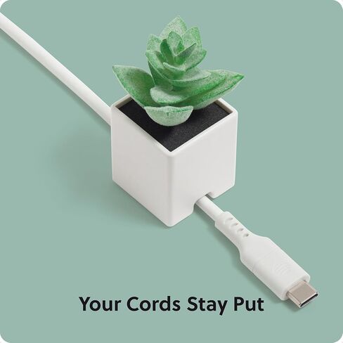 U Brands Adhesive Faux Succulent Cord Organizers, Set of 3, Kitchen Gadgets Cable Management, Office Desk Accessories, Office Supplies, Assorted Colors in Kuwait