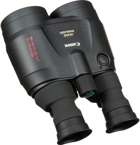 Canon 18x50 عبارة عن حزمة مناظير مثبتة للصور | تكبير 18x مع تثبيت بصري للصورة وأهداف كبيرة مقاس 50 مم | رائعة للحياة البرية والمشاهدة الخارجية (4624A002) + الحزام + المزيد in Kuwait