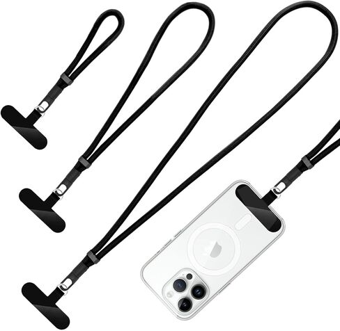 360° Rotatable Adjustable Phone Lanyard 3-Piece Set - Wrist/Neck/Crossbody Strap with Tether Tabs, Universal for Phones in Saudi Arabia