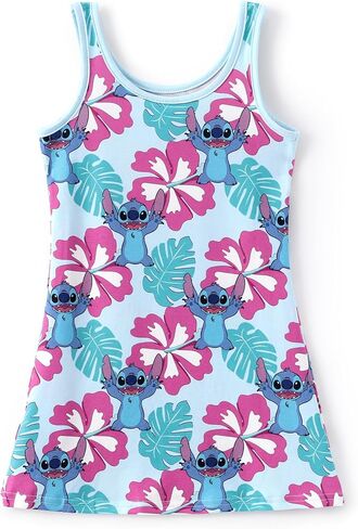 Disney Stitch Princess Frozen Elsa Minnie Mouse Girls Tank Dress Sleeveless A-Line Sundress Summer Beach Clothes 2-9 Years in Saudi Arabia