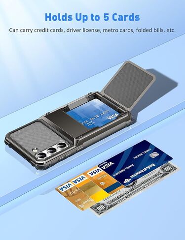 COOYA لهاتف Samsung S23+ حافظة محفظة 5 حامل لبطاقة الائتمان، غطاء قلاب لهاتف Galaxy S23+ محفظة، جيب خلفي، طبقة مزدوجة واقية من المطاط الصلب لهاتف Samsung Galaxy S23 Plus 6.6 برونزي جونميتال in Kuwait