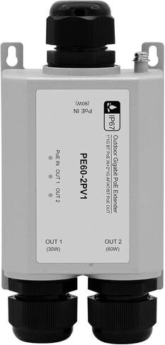 Outdoor PoE++ Extender, 90W Input (60W+30W Outputs) – 2 Channel Gigabit PoE Repeater/Booster, IEEE802.3bt/at/af, Up to 328ft, IP67 Waterproof for IP Cameras, PTZ, VoIP, APs in Saudi Arabia