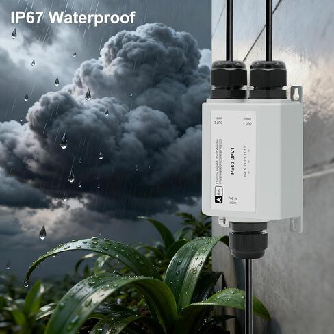 Outdoor PoE++ Extender, 90W Input (60W+30W Outputs) – 2 Channel Gigabit PoE Repeater/Booster, IEEE802.3bt/at/af, Up to 328ft, IP67 Waterproof for IP Cameras, PTZ, VoIP, APs in Saudi Arabia