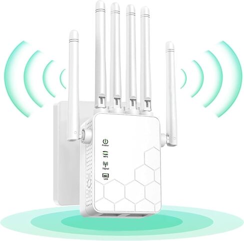 2026 WiFi Extender Signal Booster for Home, 11000sq.ft Wireless Internet Repeater, Long Range WiFi Booster and Signal Amplifier w/Ethernet Port, WiFi Router Extender Support 99% Devices, 1-Tap Setup in Saudi Arabia