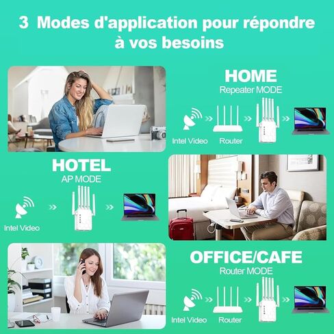2026 WiFi Extender Signal Booster for Home, 11000sq.ft Wireless Internet Repeater, Long Range WiFi Booster and Signal Amplifier w/Ethernet Port, WiFi Router Extender Support 99% Devices, 1-Tap Setup in Saudi Arabia