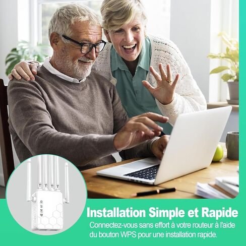 2026 WiFi Extender Signal Booster for Home, 11000sq.ft Wireless Internet Repeater, Long Range WiFi Booster and Signal Amplifier w/Ethernet Port, WiFi Router Extender Support 99% Devices, 1-Tap Setup in Saudi Arabia