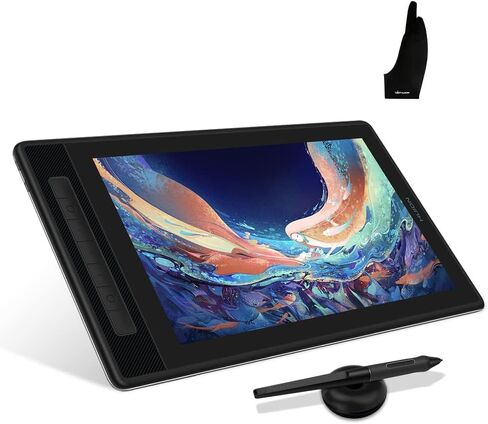 تابلت الرسم الرسومي HUION Kamvas Pro 13 2.5K QHD مع شاشة وقفاز للفنان in Kuwait