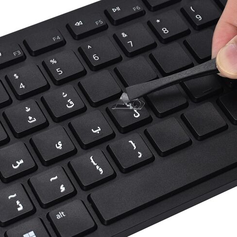 4 in 1 Hebrew Borderless Letter Keyboard Stickers Compatible with PC Computer Laptop Desktop Notebook Gaming Keyboards,Hebrew Transfer Printing Lettering Characters Repair Replacement Sticker in Saudi Arabia