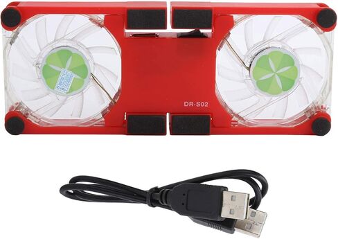 Laptop Cooling Pad, USB Foldable Radiator Cooler Stand Light Portable with Fans and LED Light, Suitable for Notebook Computers(RED) in Saudi Arabia