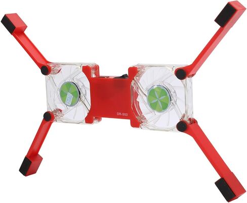 Laptop Cooling Pad, USB Foldable Radiator Cooler Stand Light Portable with Fans and LED Light, Suitable for Notebook Computers(RED) in Saudi Arabia