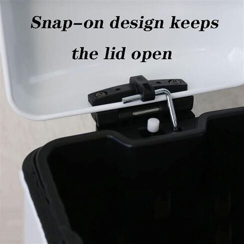 Stainless Steel Pedal Trash Can with Lid, Narrow Square Design, Quiet Slow Drop, with External Handle in Saudi Arabia