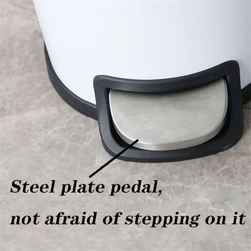 Stainless Steel Pedal Trash Can with Lid, Narrow Square Design, Quiet Slow Drop, with External Handle in Saudi Arabia