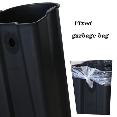 Stainless Steel Pedal Trash Can with Lid, Narrow Square Design, Quiet Slow Drop, with External Handle in Saudi Arabia