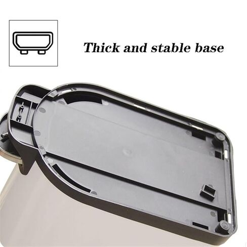 Stainless Steel Pedal Trash Can with Lid, Narrow Square Design, Quiet Slow Drop, with External Handle in Saudi Arabia