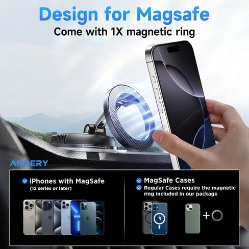 حامل هاتف السيارة لـ Magsafe [78+رطلًا أقوى شفطًا و 2400GF أقوى مغناطيسي] in Kuwait