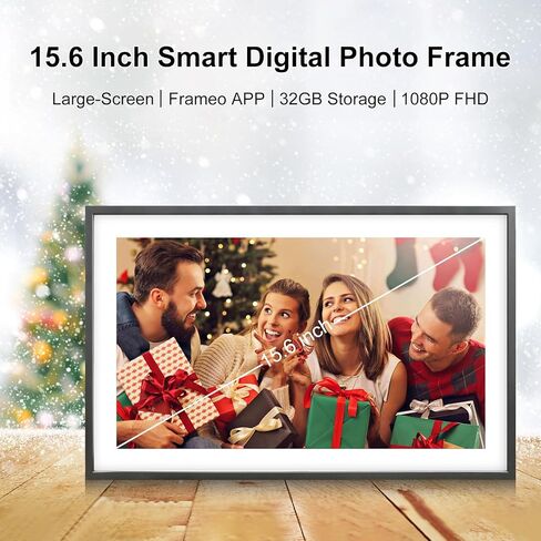 Frameo White 10.1 Inch Smart WiFi Digital Photo Frame,Digital Picture Frame Wi-Fi with 32GB Storage & SD Slot, Electronic Picture Frame IPS Touch Screen with Auto-Rotate, Gifts for Mom, House Warming in Saudi Arabia