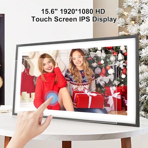 Frameo White 10.1 Inch Smart WiFi Digital Photo Frame,Digital Picture Frame Wi-Fi with 32GB Storage & SD Slot, Electronic Picture Frame IPS Touch Screen with Auto-Rotate, Gifts for Mom, House Warming in Saudi Arabia