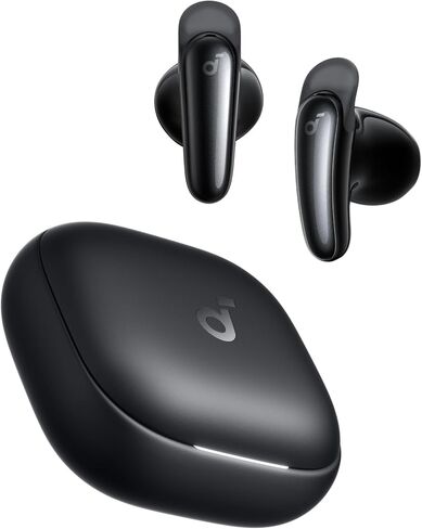 Soundcore Liberty Buds by Anker, Semi-in-Ear Design, Removable Ear Fins, Real-Time Adaptive Noise Cancelling, Fast Charging, Wireless Bluetooth Earbuds,Translation Earbuds, 30H Playtime in Saudi Arabia