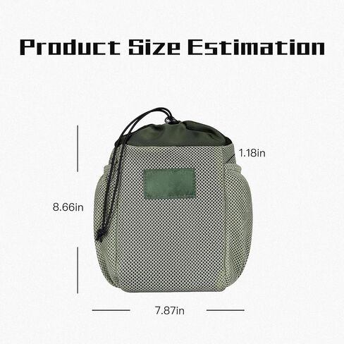 Mesh Saddle Dump Pouch with Drawstring Closure, Saddle Hunting Accessories for Organizing Gear, Easily Attach to Saddle for Hunting & Equestrian Use in Kuwait