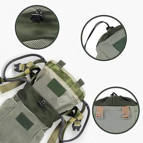 Mesh Saddle Dump Pouch with Drawstring Closure, Saddle Hunting Accessories for Organizing Gear, Easily Attach to Saddle for Hunting & Equestrian Use in Kuwait