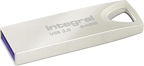 Integral 64GB USB 3.1 Arc Metal Unibody Memory Stick High Speed Up to 110MB/s Stainless Steel in Saudi Arabia