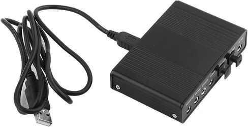 بطاقة صوت Yunir USB، محول صوت SPDIF بصري رقمي خارجي 6 قنوات للكمبيوتر الشخصي، معدل أخذ العينات 48,44 كيلو هرتز مع مدخل SPDIF، متوافق مع Vista، Wins7، OS X OS9.1 in Kuwait