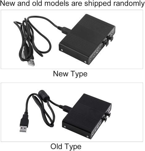 بطاقة صوت Yunir USB، محول صوت SPDIF بصري رقمي خارجي 6 قنوات للكمبيوتر الشخصي، معدل أخذ العينات 48,44 كيلو هرتز مع مدخل SPDIF، متوافق مع Vista، Wins7، OS X OS9.1 in Kuwait