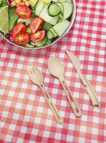 Jokari Travelware Travel Cutlery Set with Case - Compact, Reusable, TSA-Approved for Camping & Picnic. Portable eco-friendly spoon, fork, knife in a lightweight pouch, perfect for lunchbox or travel. in Saudi Arabia