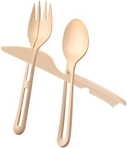 Jokari Travelware Travel Cutlery Set with Case - Compact, Reusable, TSA-Approved for Camping & Picnic. Portable eco-friendly spoon, fork, knife in a lightweight pouch, perfect for lunchbox or travel. in Saudi Arabia