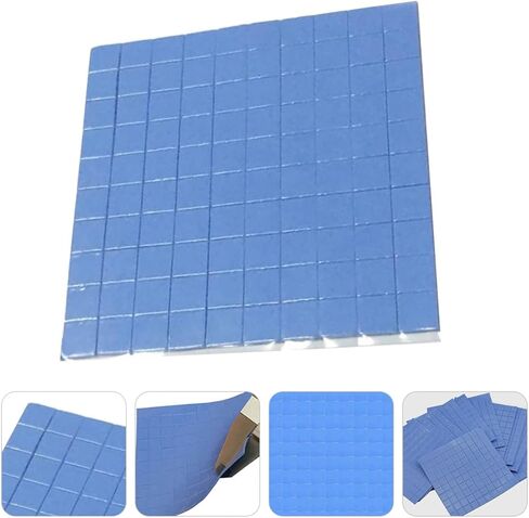 100 Pcs Thermal Silicone Pads 10X10X0.1Mm for CPU GPU Heatsink Heat Conduction Computer Cooling Accessory in Kuwait