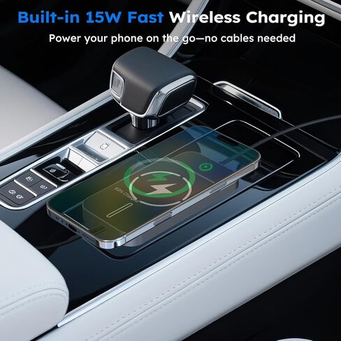 Wireless CarPlay Adapter with Magnetic 15W Fast Charging for iPhone 17/16/15/14/13/12 Series – Wired to Wireless CarPlay Converter, Auto Connect Plug & Play in Saudi Arabia